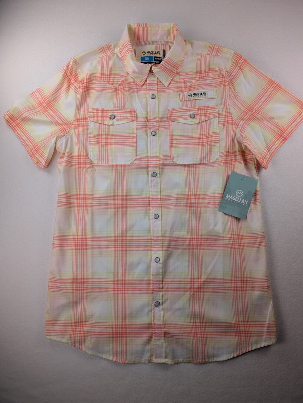 Magellan Outdoors Fish Gear Women XL 18-20 Plaid Fishing Shirt NWT